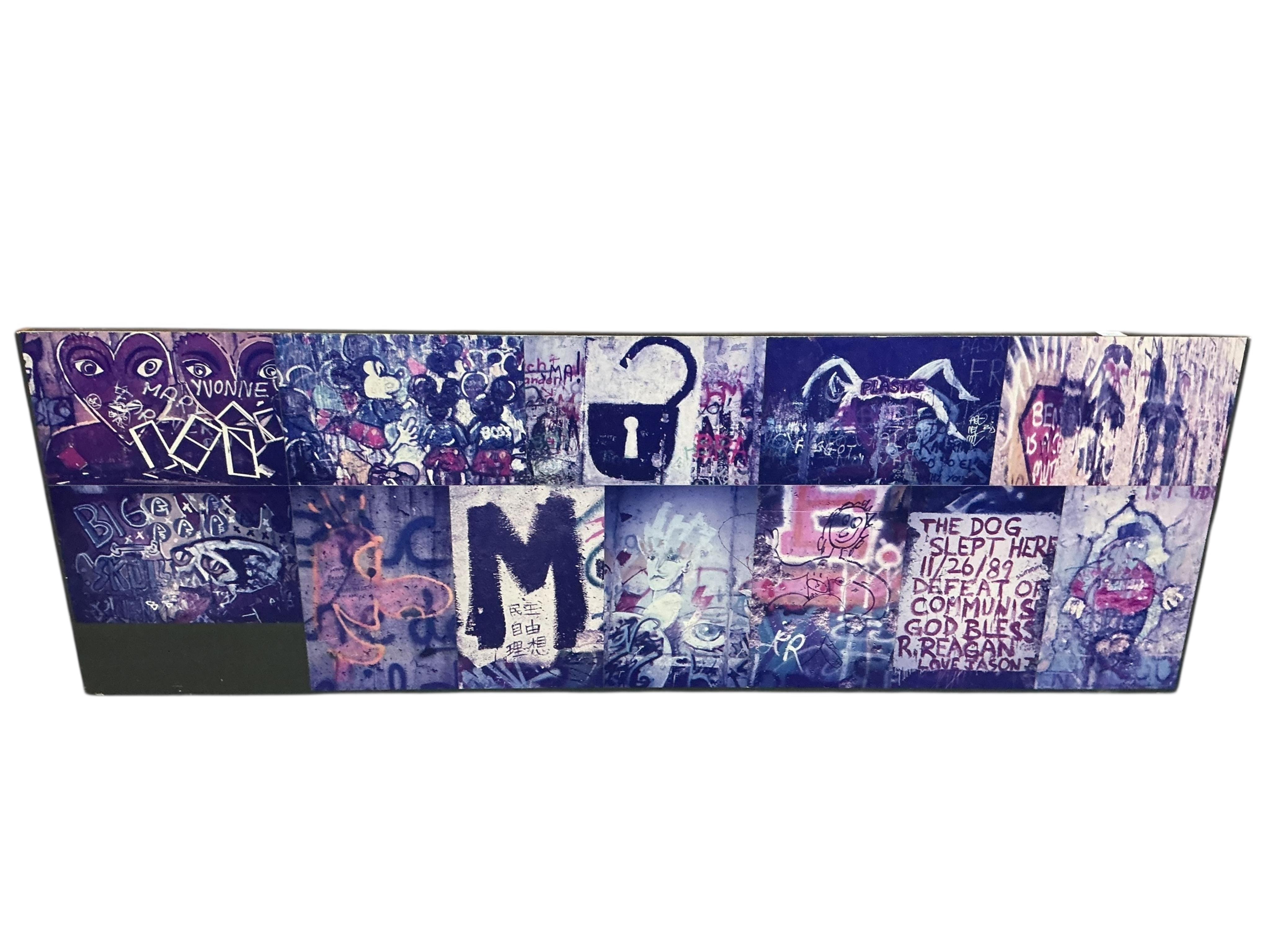 A Graffiti wall art panel, 200 x 67cm